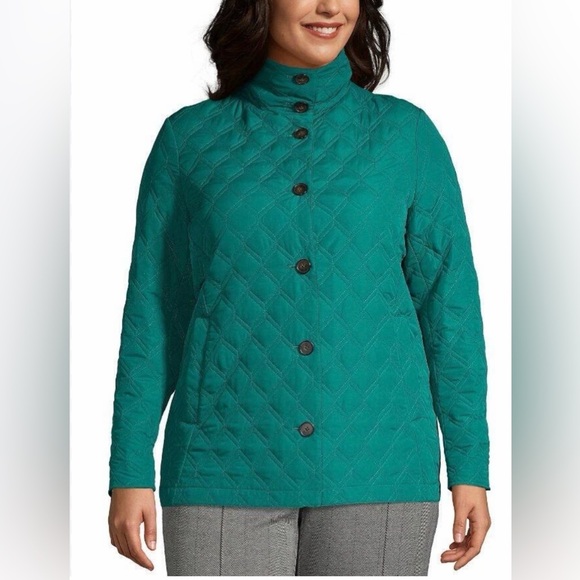 Lands' End Jackets & Blazers - Lands End Lightweight Quilted Jacket Size Small 4-6 Button Front Pockets